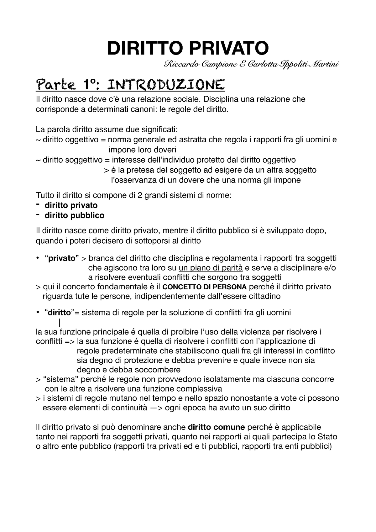 Diritto Privato - Contratti, Varie Tipologie Contrattuali - DIRITTO ...