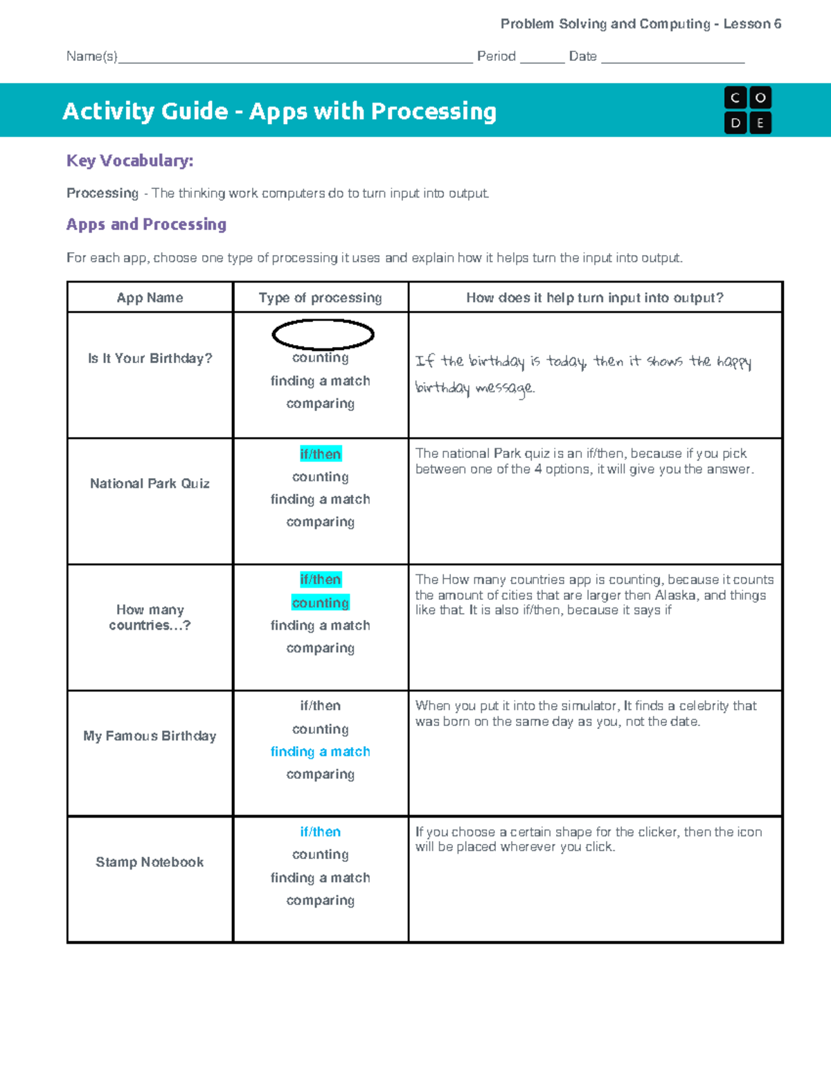 U1L06 - Activity Guide -Apps with Processing - Problem Solving and ...