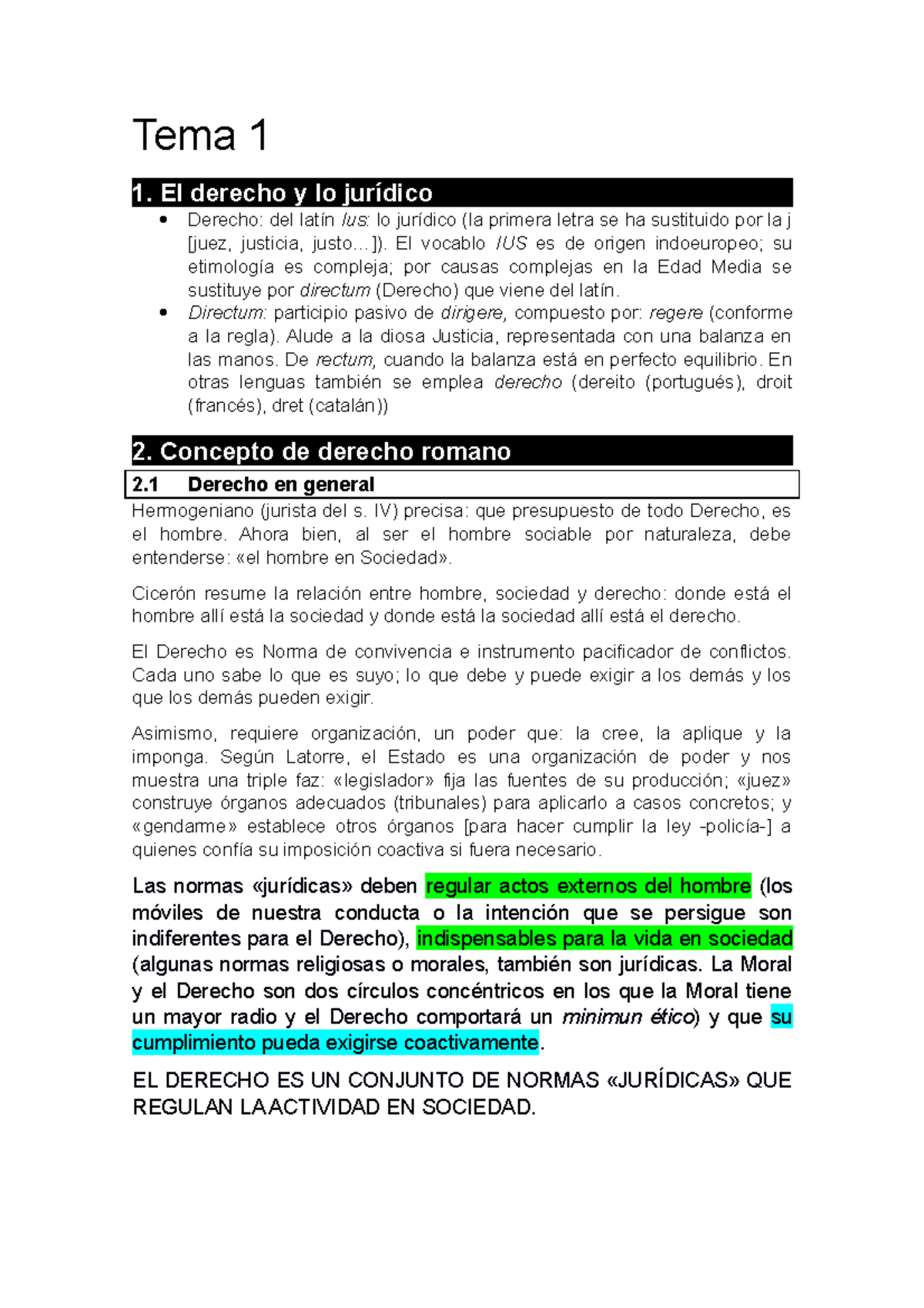 Tema 1 Derecho Romano - Apuntes 1 (Universidad De Oviedo) - Tema 1 1 ...