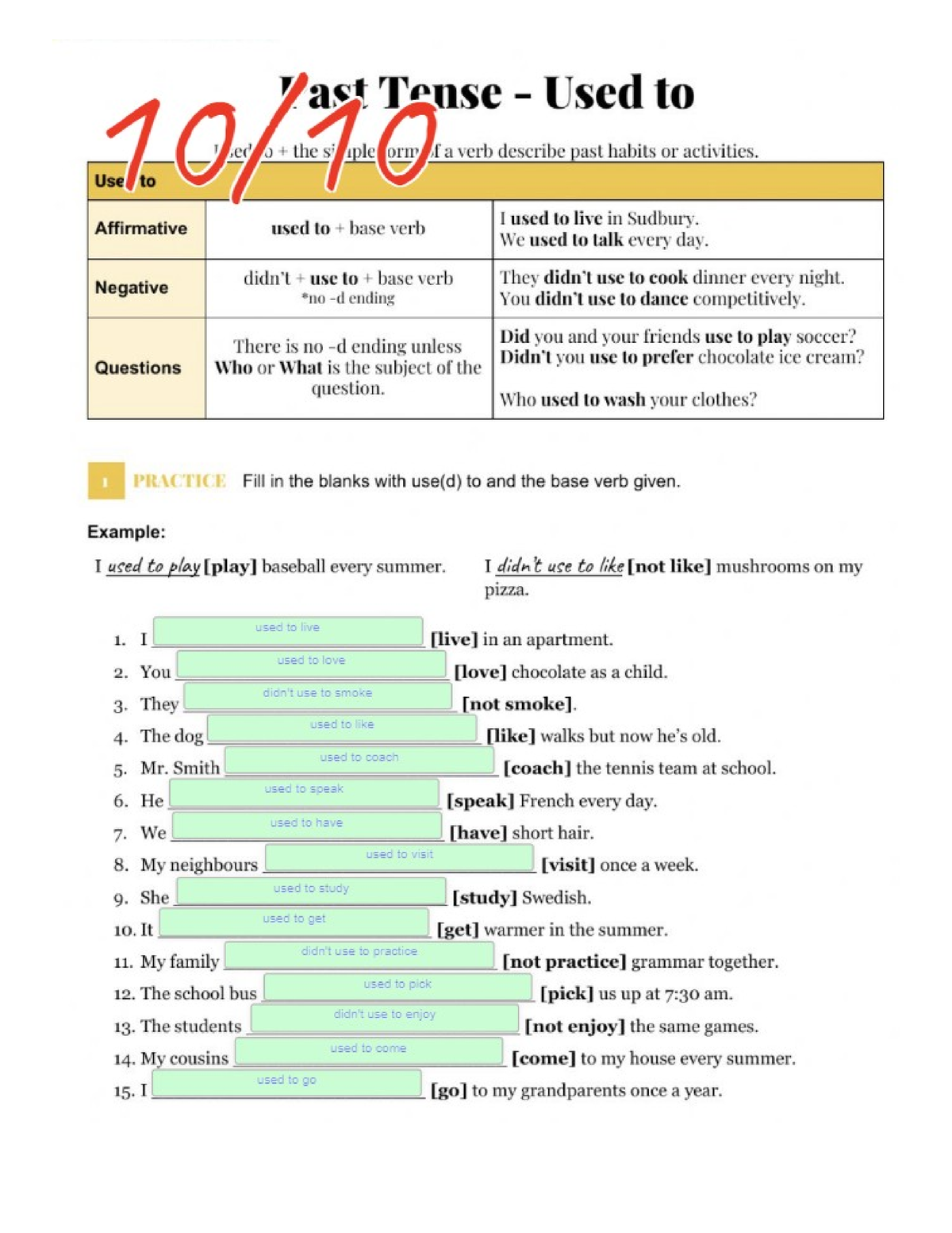 homework 12 ingles basico