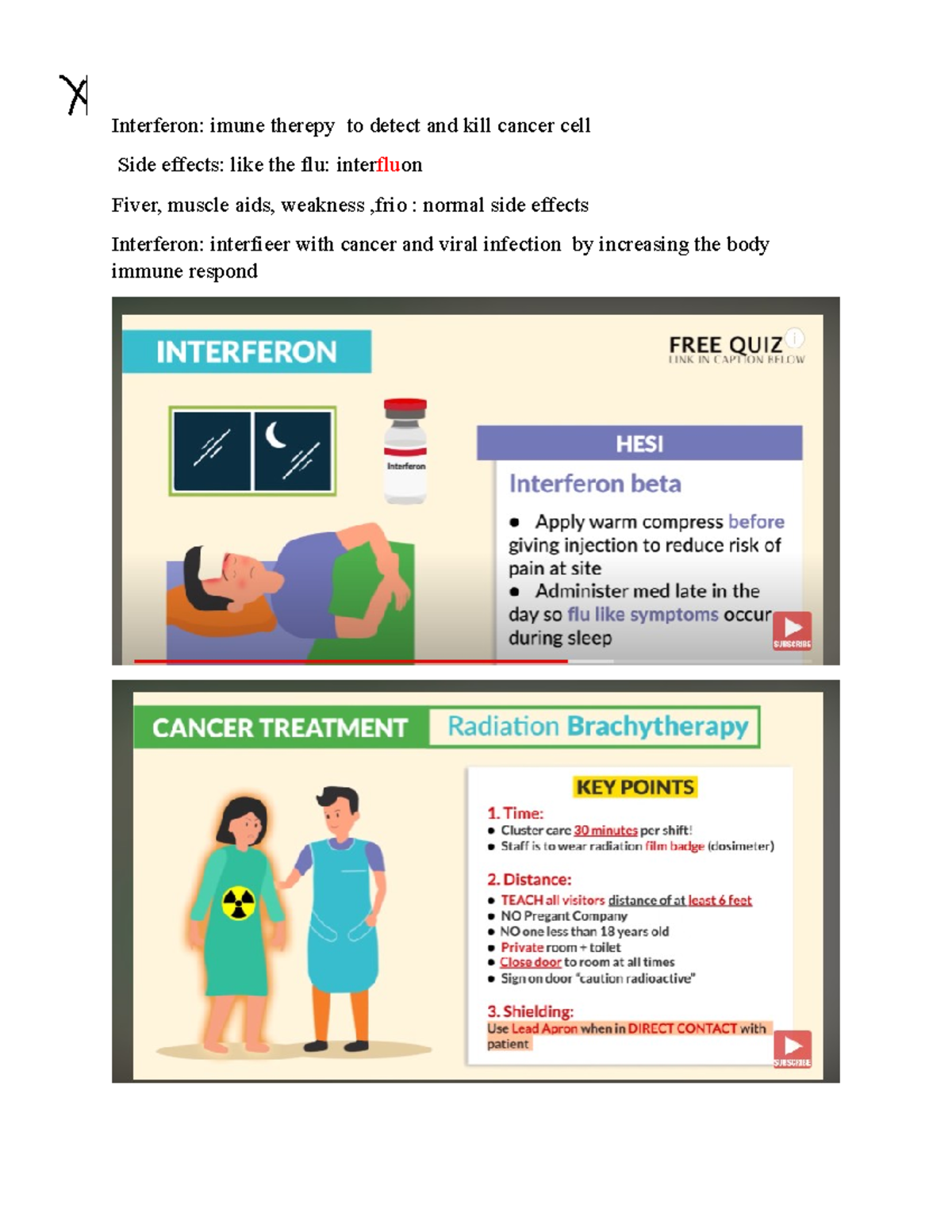 Medication week one - Interferon: imune therepy to detect and kill ...