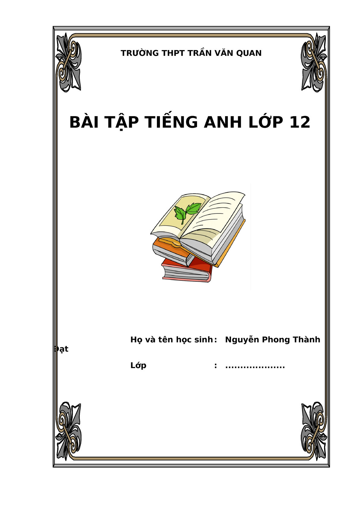 Tai mau bia bao cao 2021 mau so 7 - TRƯỜNG THPT TRẦN VĂN QUAN BÀI TẬP ...