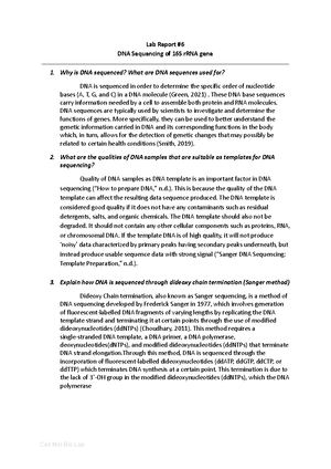Cell and Molecular Biology Laboratory (Ex. 1-7) - MODULE 1 Preparation ...