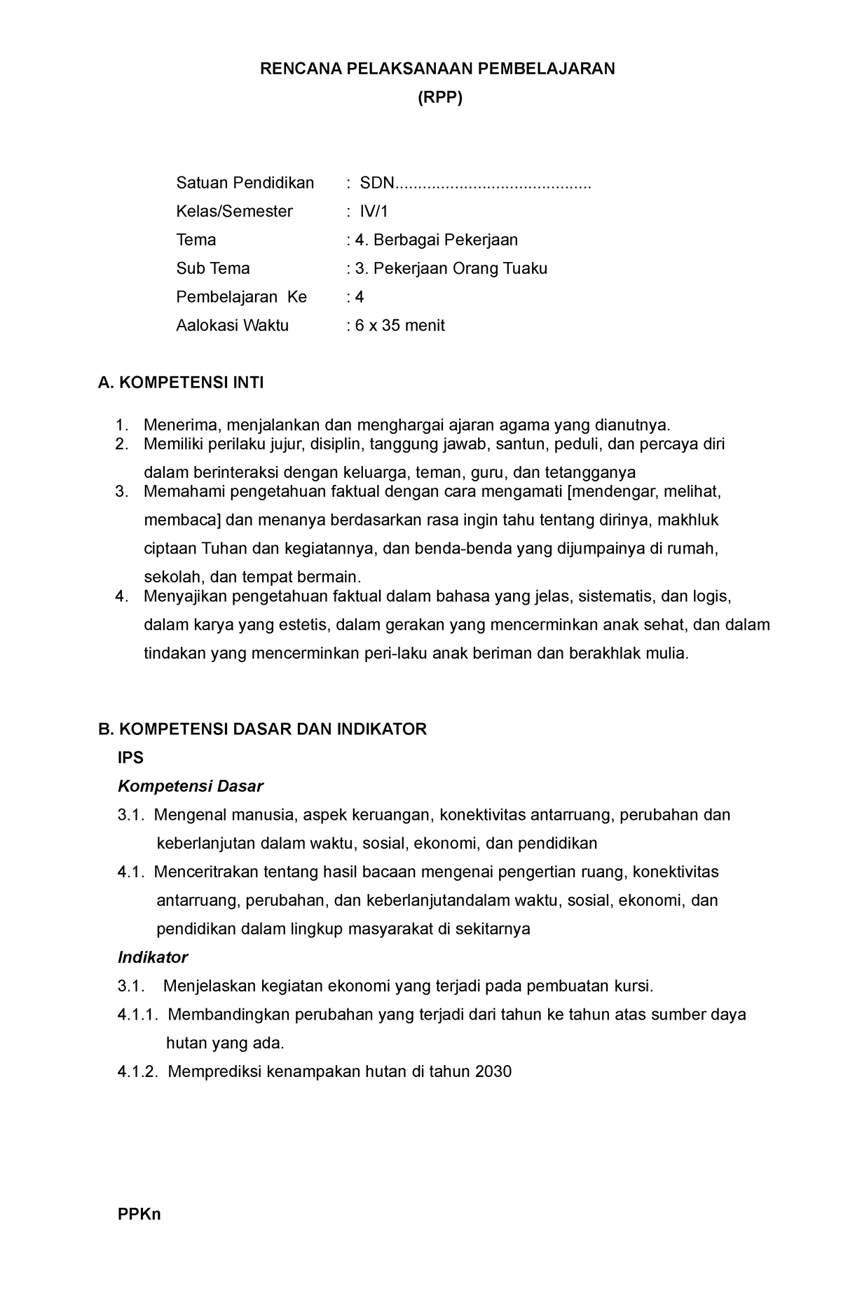 PB 4 - HASIL - RENCANA PELAKSANAAN PEMBELAJARAN (RPP) Satuan Pendidikan ...