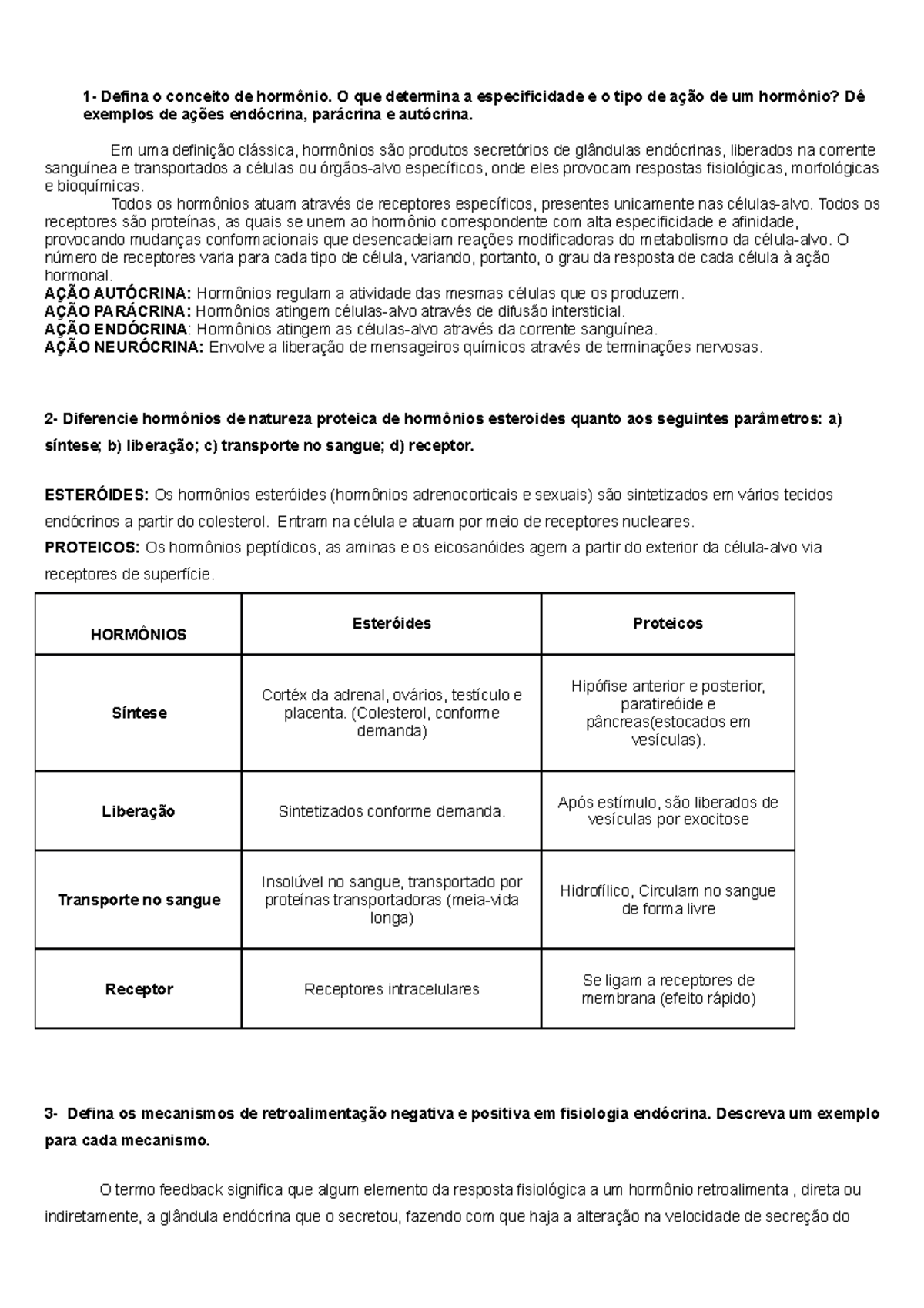 Gd Sistema Endocrino Fisiologia Humana Ufmg Studocu