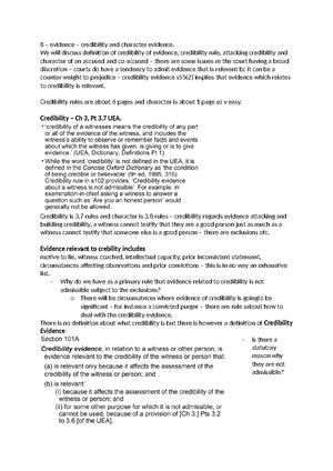 4 - the admissability of evidence - 4 – Evidence, Admissability of ...