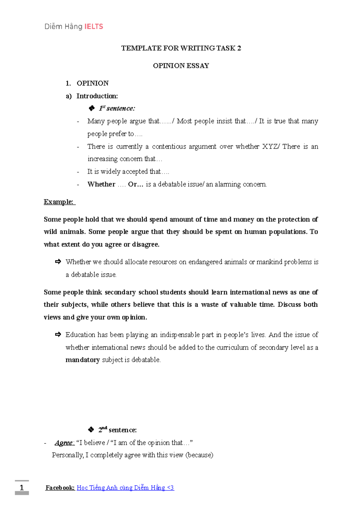 task 2 opinion essays