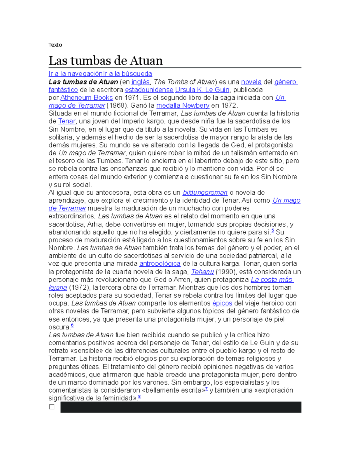 Atuan administration Texto Las tumbas de Atuan Ir a la navegaciónIr