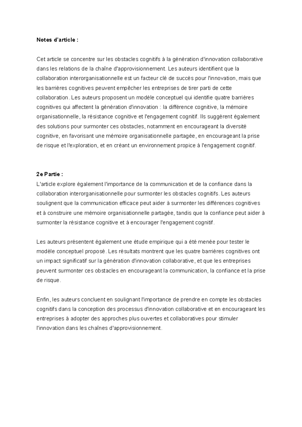 Cognitivebarrierstocollaborativeinnovationgenerationinsupply