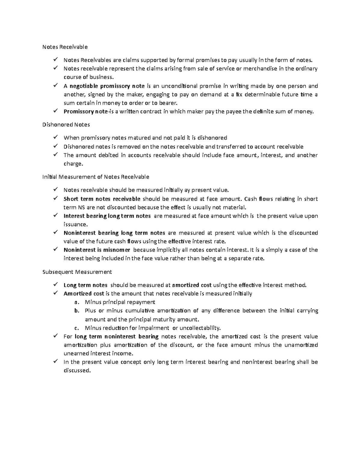 Notes Receivable- Interacc - Notes Receivable Notes Receivables are ...