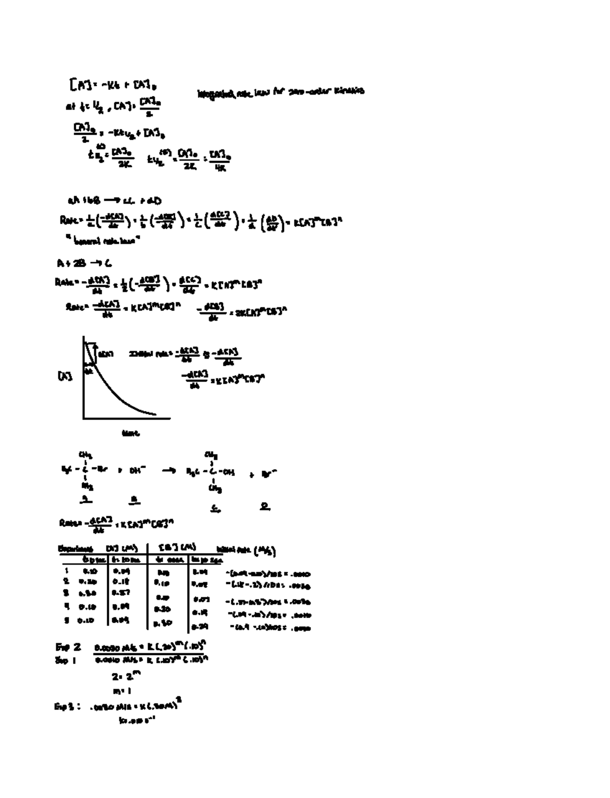 Outline #38 Determining Reaction Order - ####### A Kt CATO ...