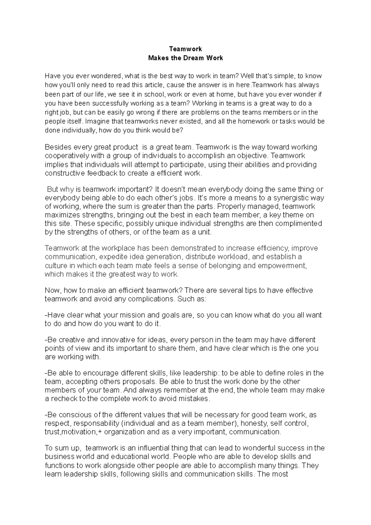 Magazine Article - Have you ever wondered, what is the best way to work ...