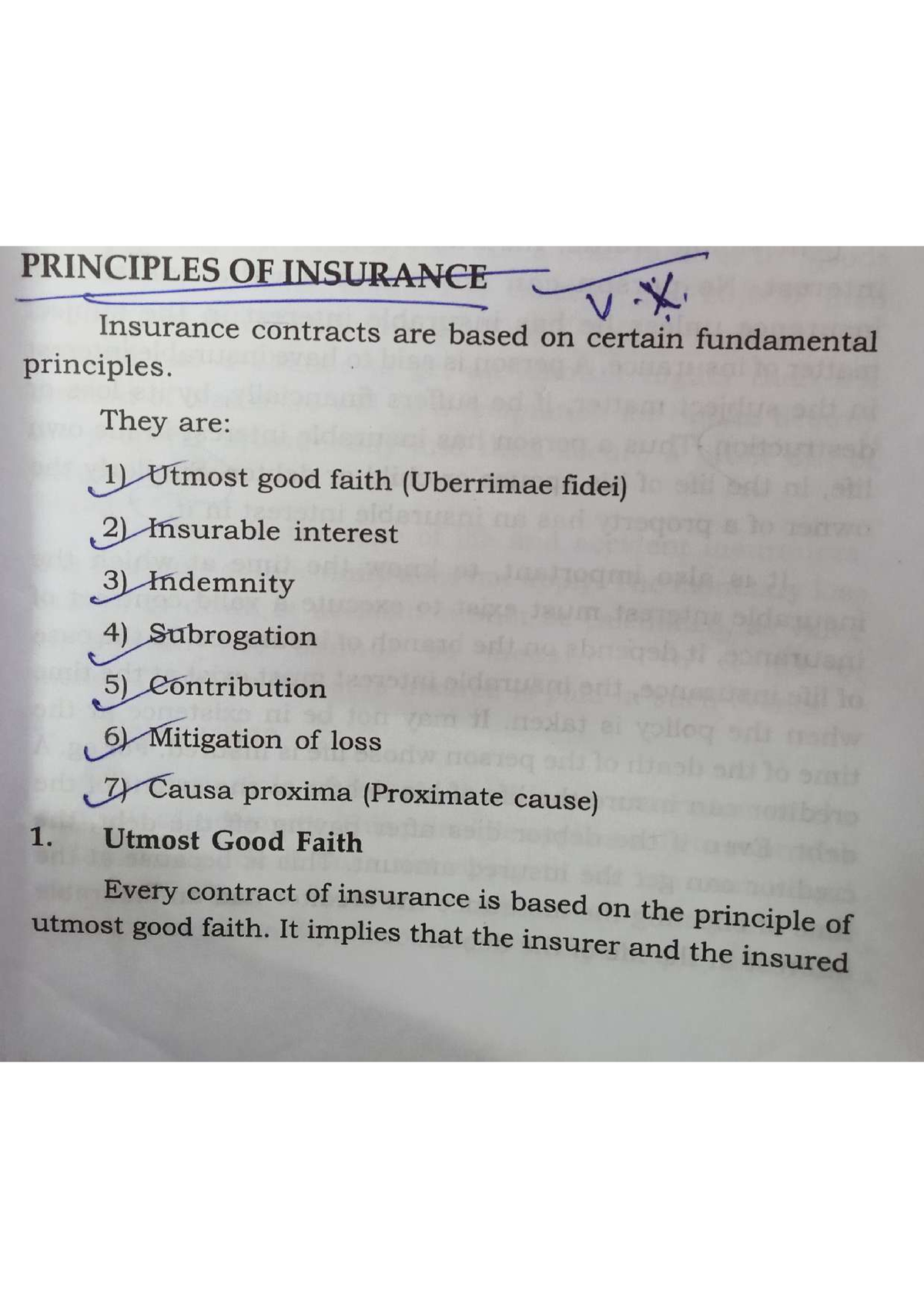 Principles of insurance from Insurance book - Business Communication