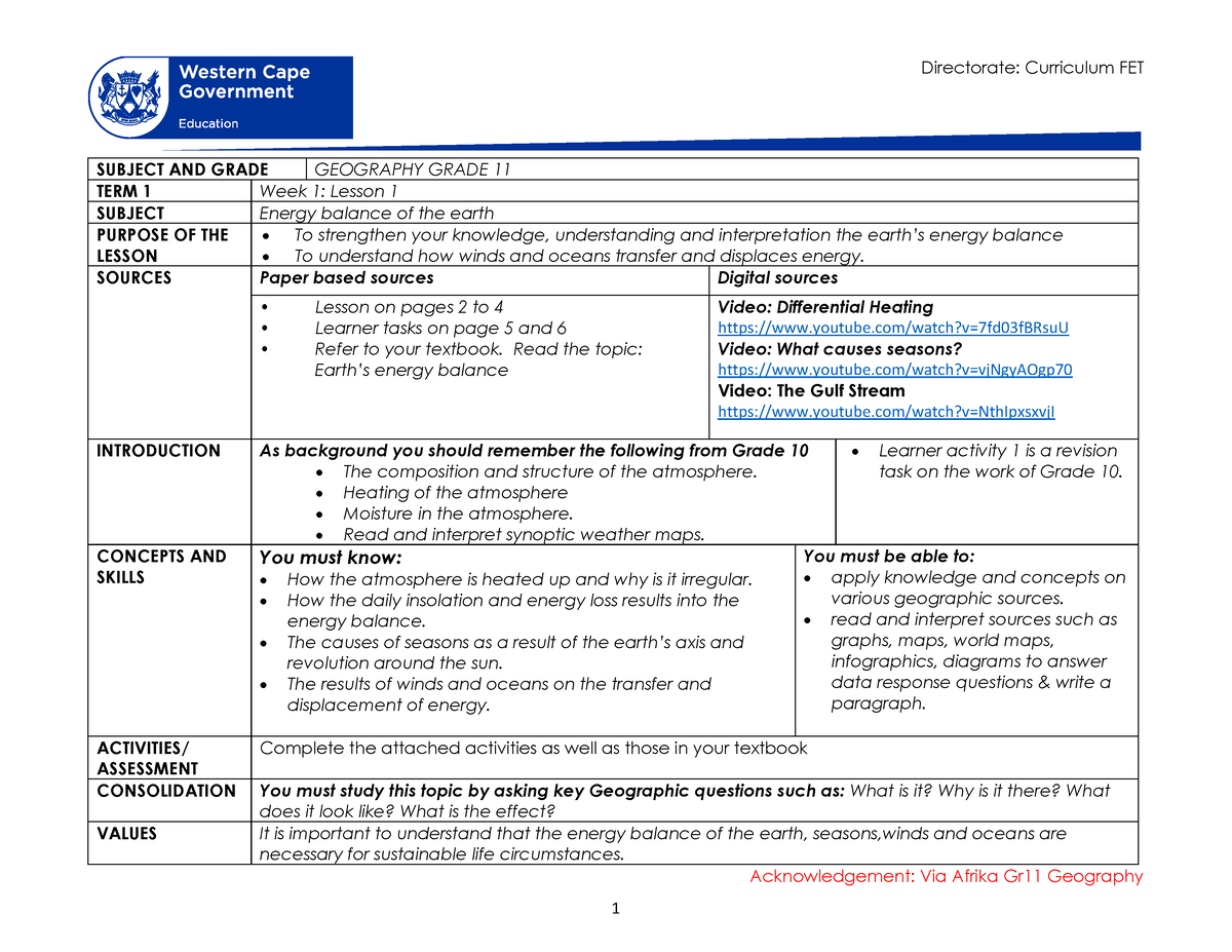 geography assignment grade 11 term 1