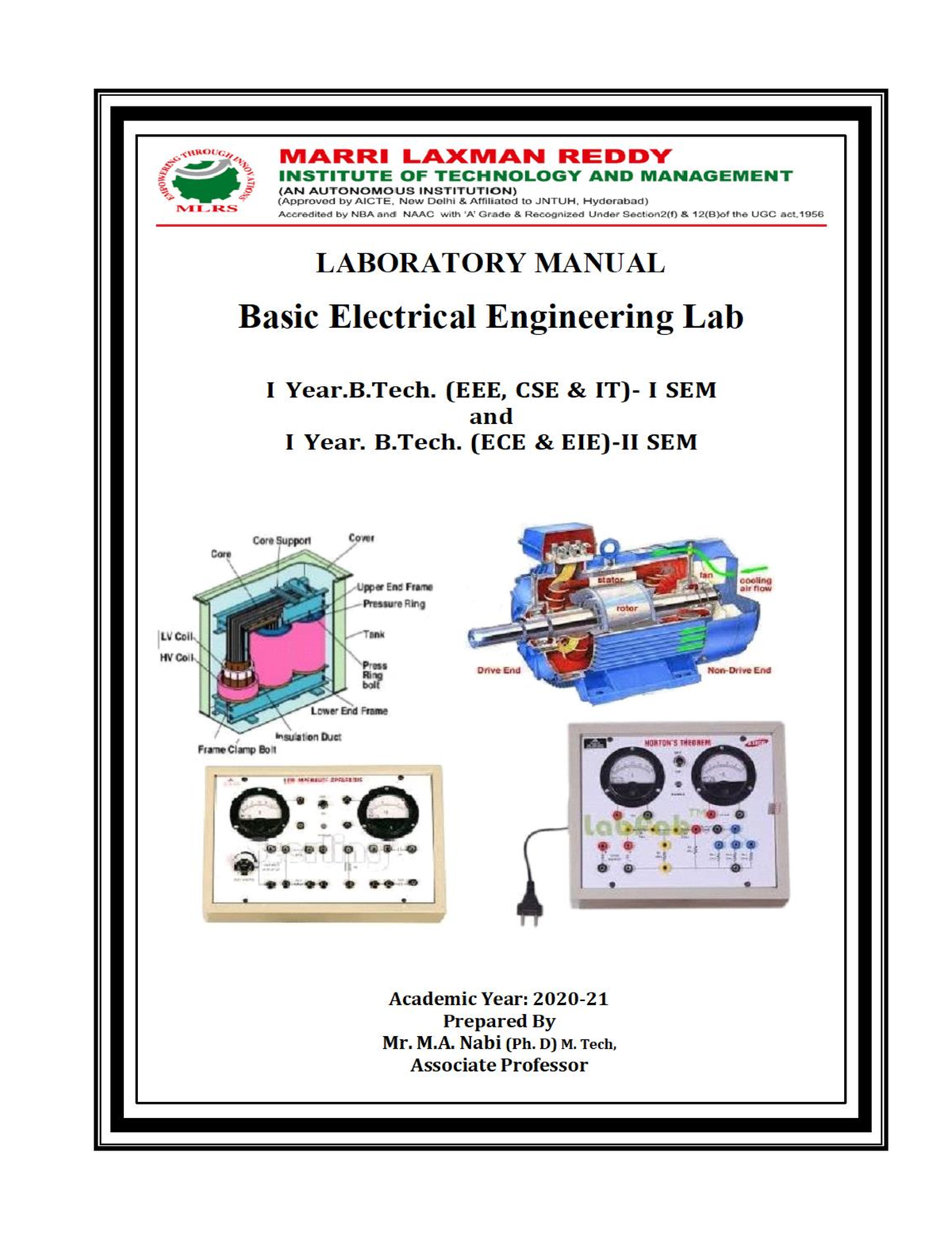 BEE LAB Manual (1) (1) - Bee Lab - Basic Electrical Engineering Lab ...