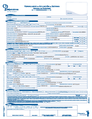 Formulario Unico De Aaffiliacion EPSSanitas - CÓDIGO 005, República De ...