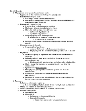 EXAM 1 Evolution - ####### evolution evolution changeover time We refer ...