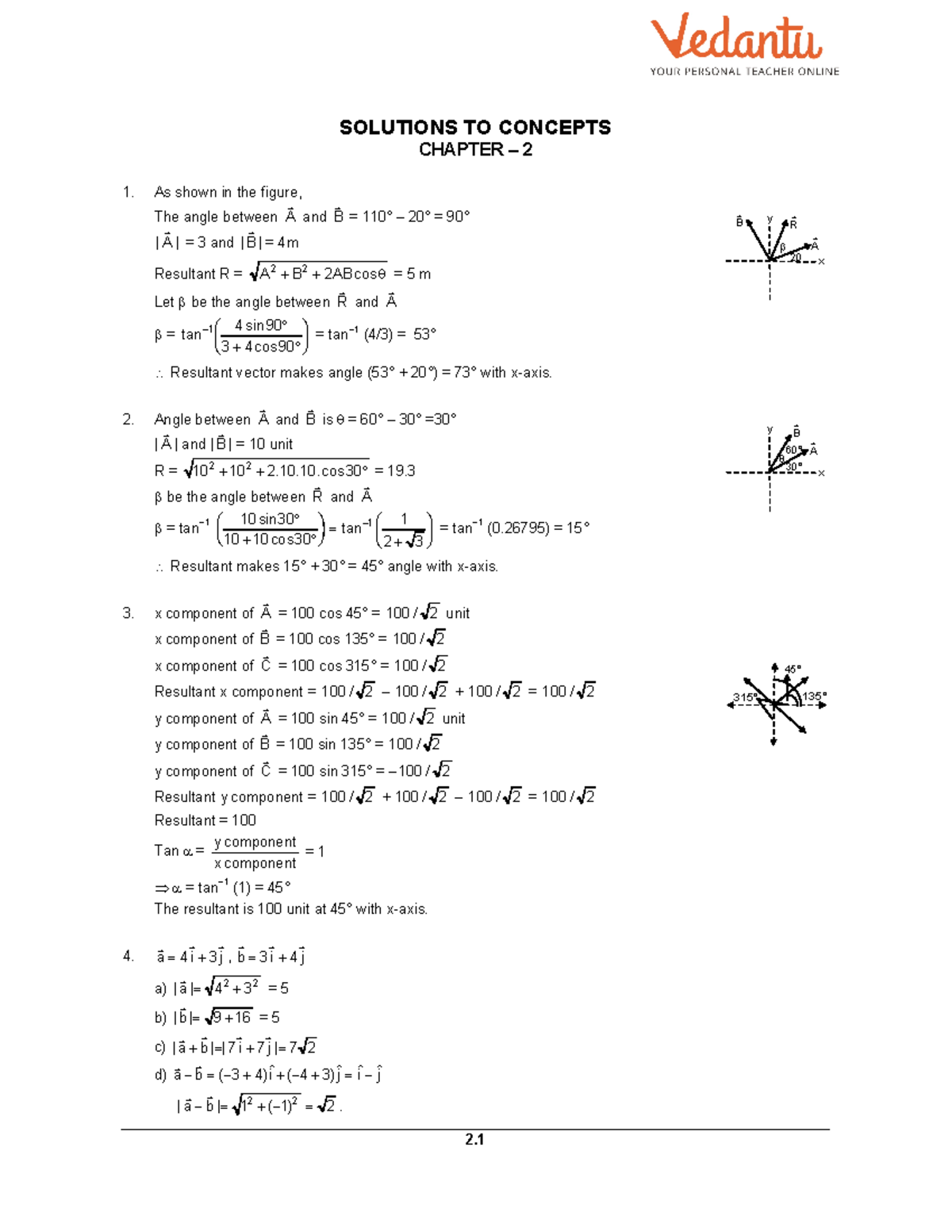 HC Verma - Physics and Mathematics - SOLUTIONS TO CONCEPTS CHAPTER – 2 ...