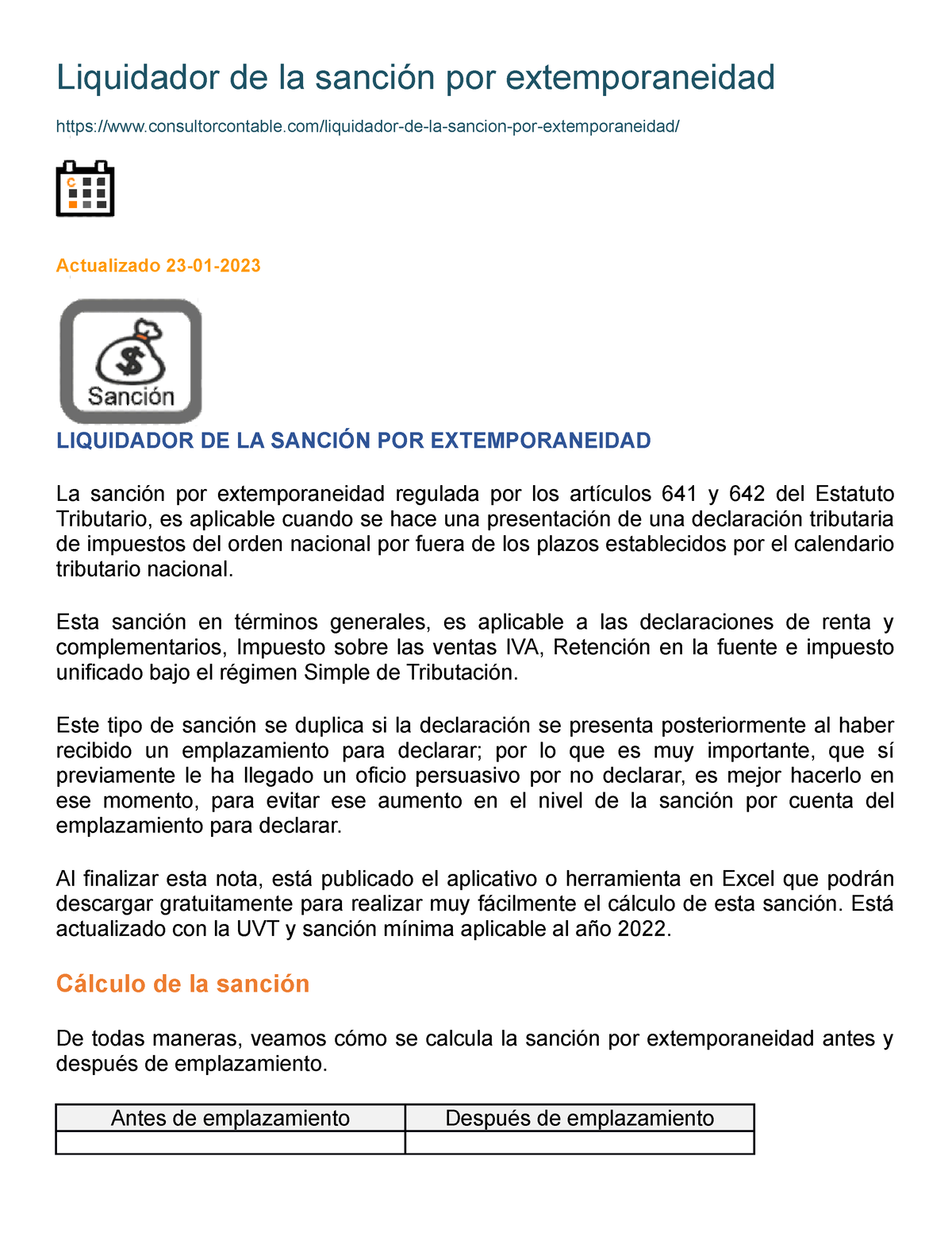 Documento sanción extemporaneidad Contabilidad Studocu