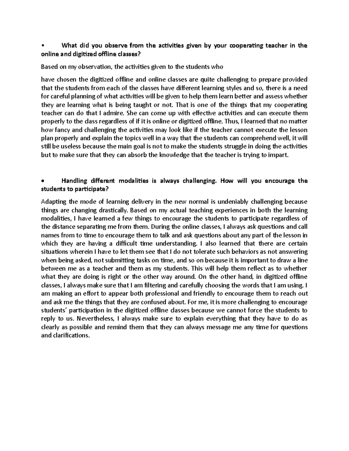 Journal Entry for Field Study aaaaaaaaaaaaaaaaaaaaaaaaa - What did you ...