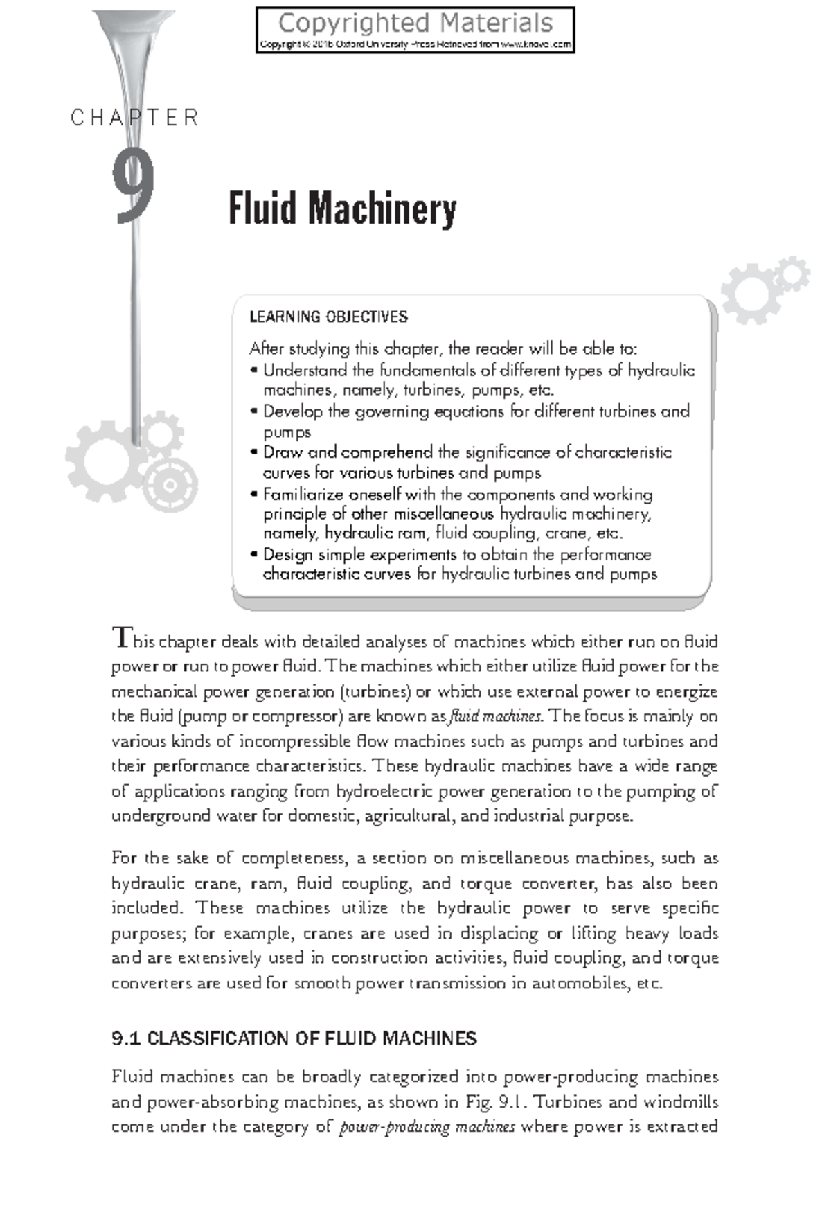Fluid machinery Lecture notes 1 Warning Popup annotation has a