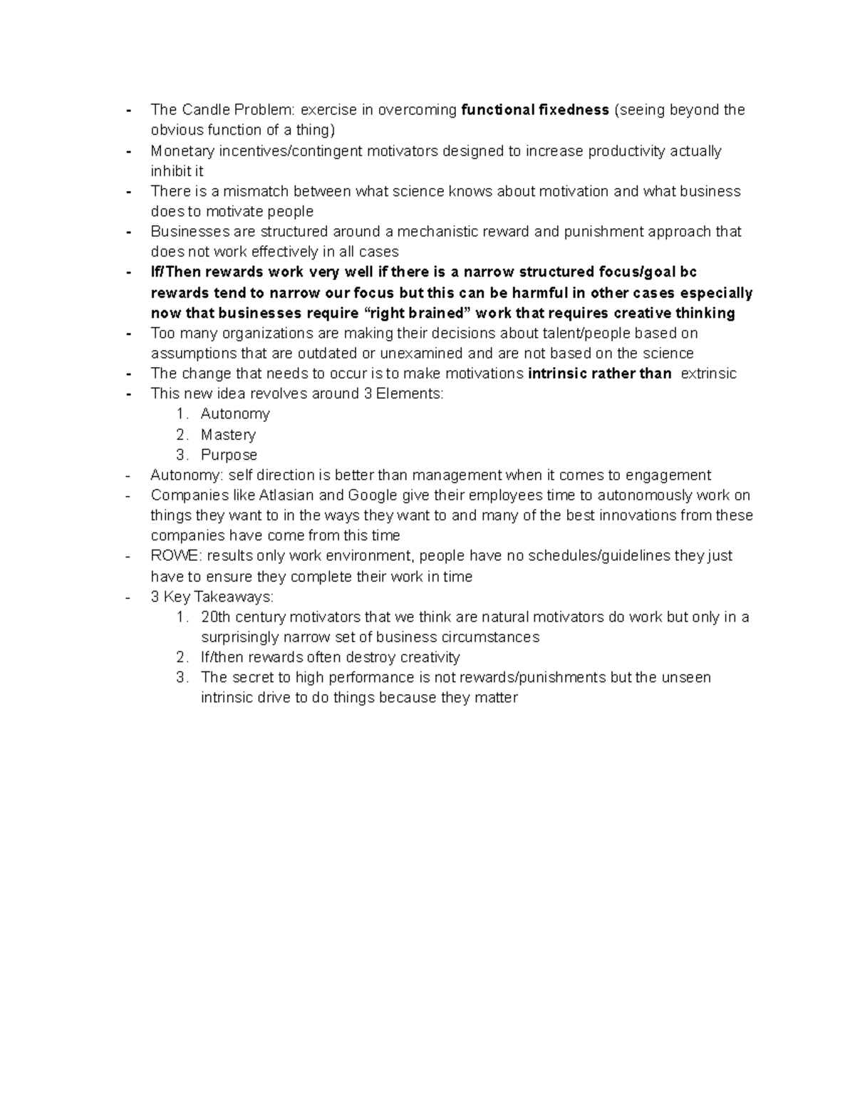 The Puzzle of Motivation The Candle Problem exercise in