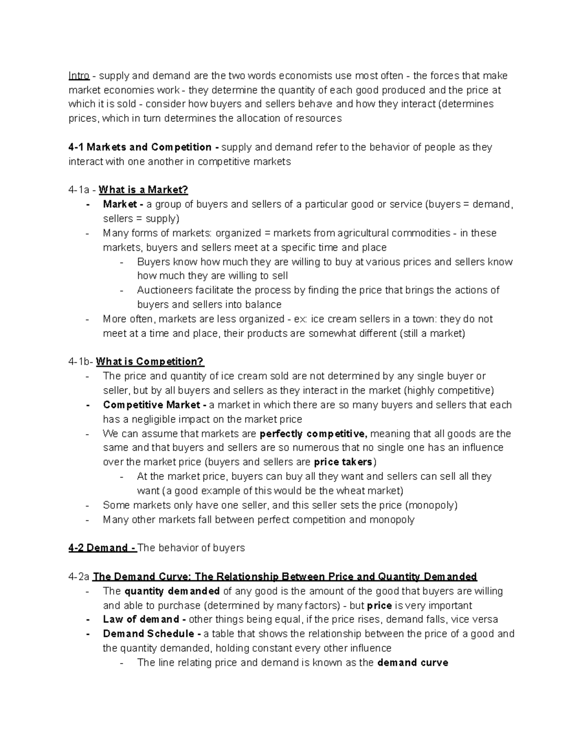 Chapter 4 The Market Forces of Supply and Demand - Intro - supply and ...