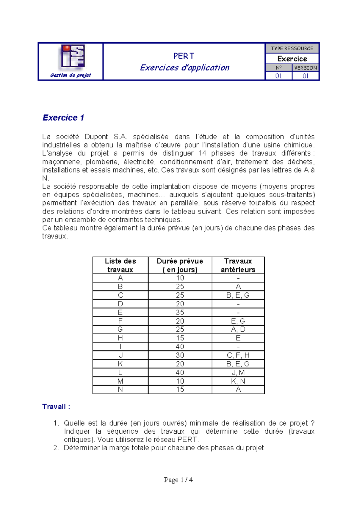 Ofpptmaroc - Examen De Fin De Formation 2013 TSGE Synthèse 2 - Gestion ...