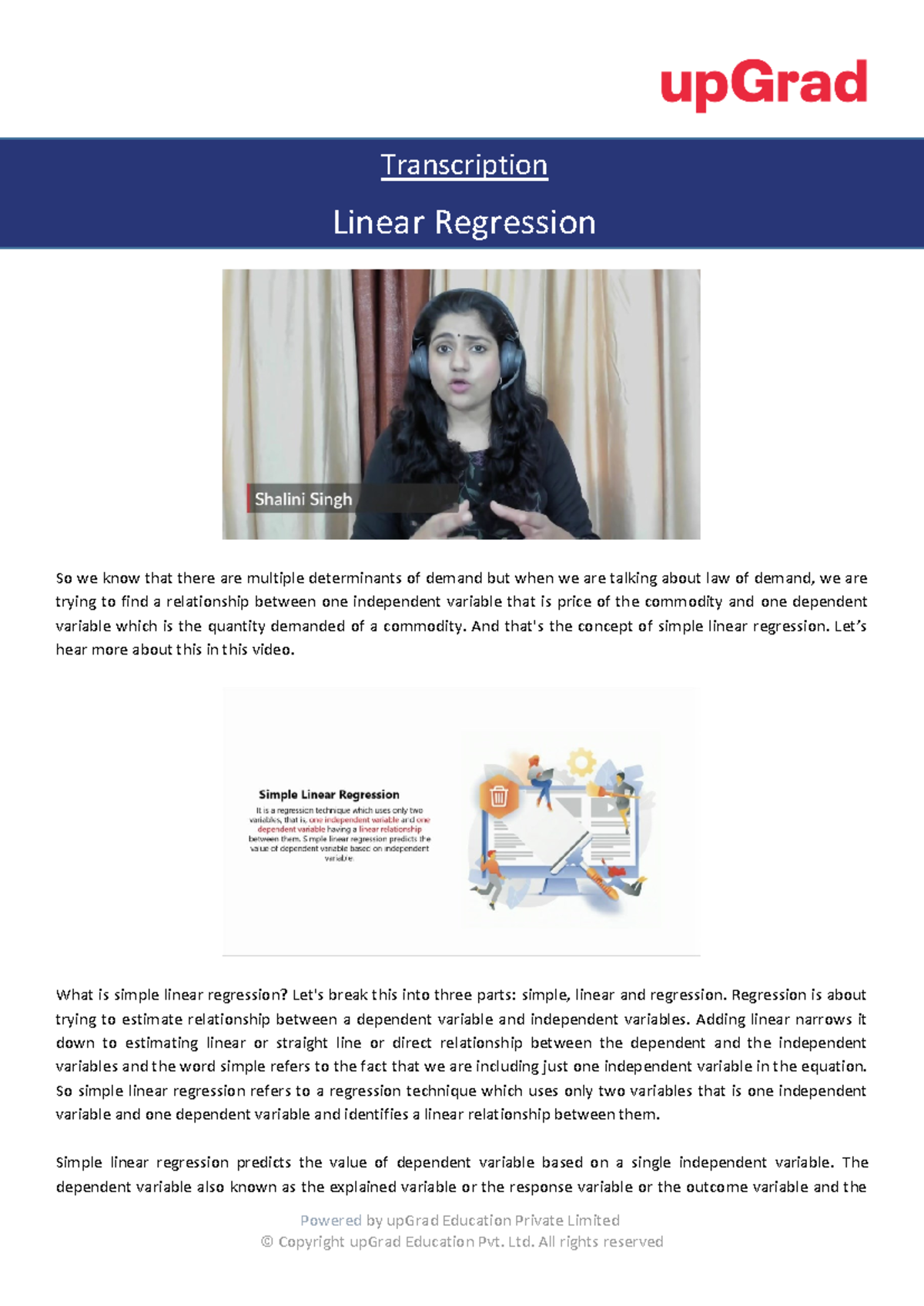Linear+Regression+-+Transcription+S02 - Powered by upGrad Education ...