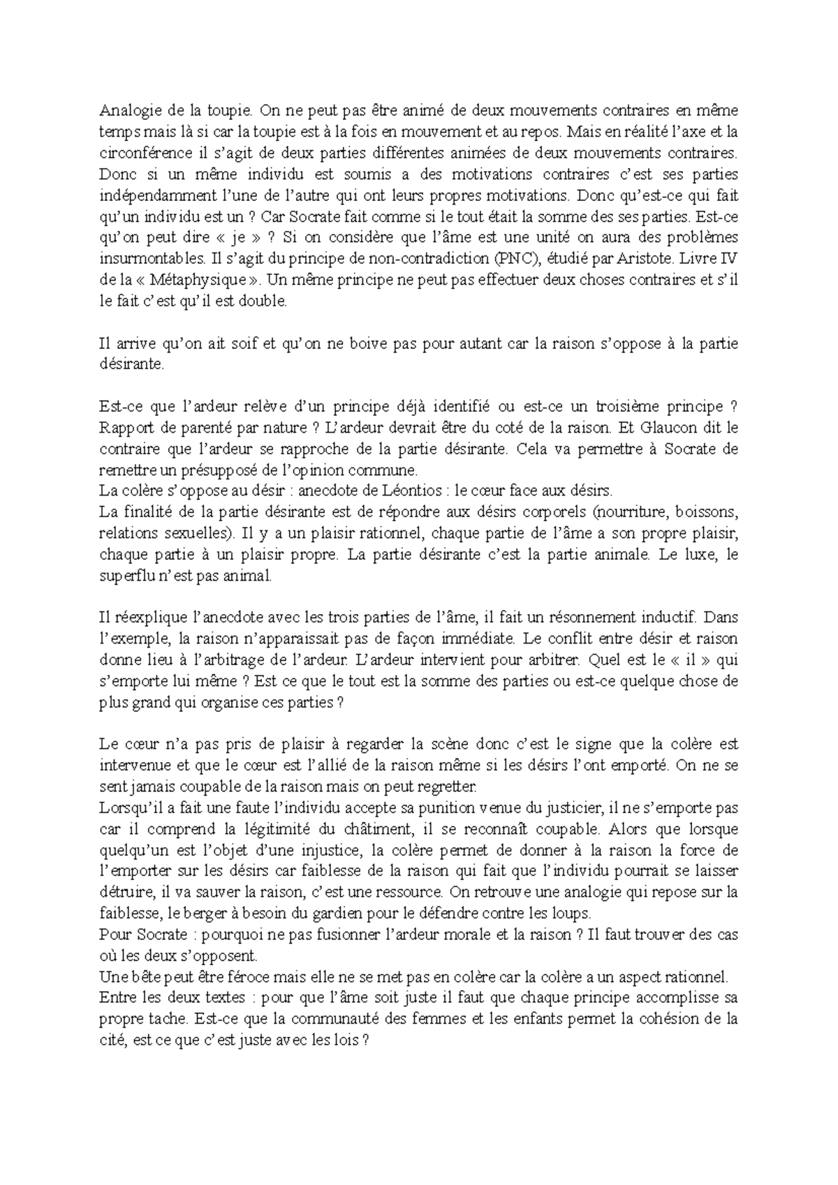 TD7 TD sur La République de Platon avec Mme Louguet