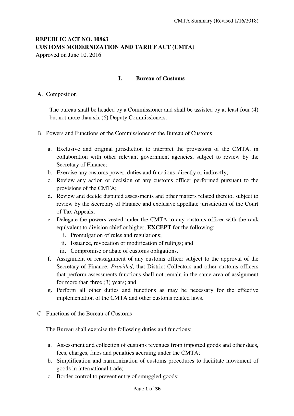 customs-modernization-and-tariff-act-summary-notes-republic-act-no