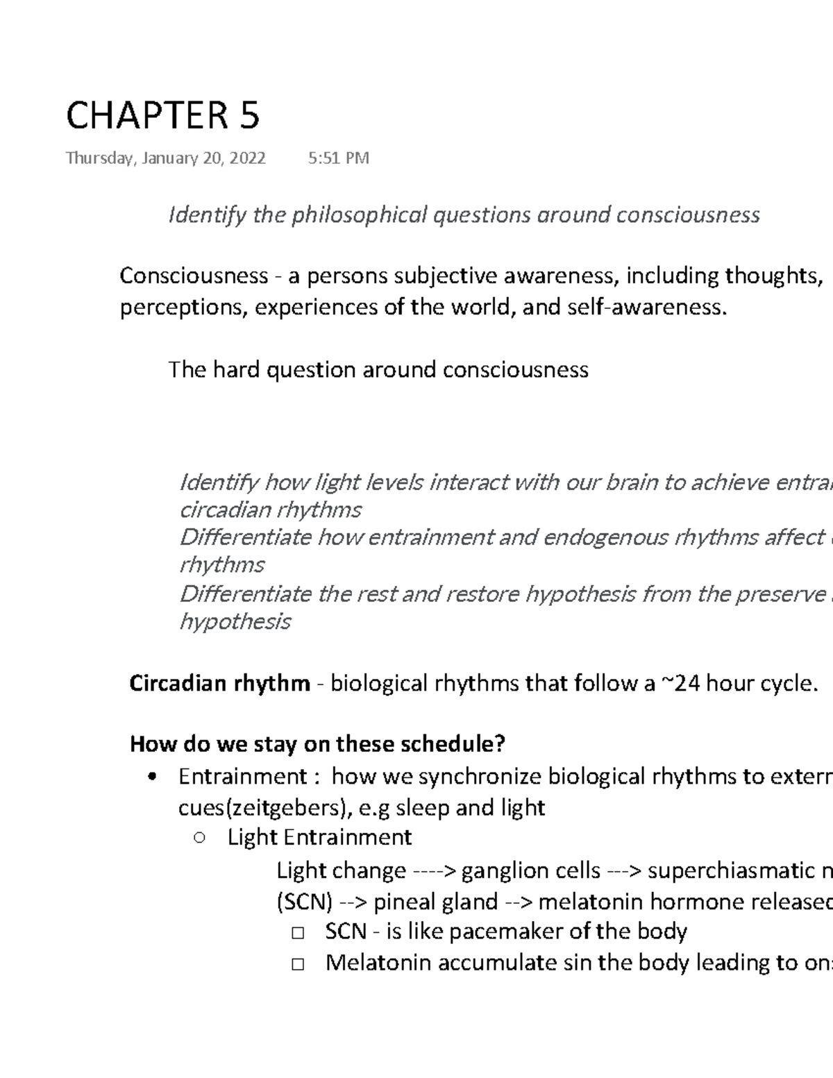 Chapter 5 - Exam #2 Study Notes - Identify The Philosophical Questions ...