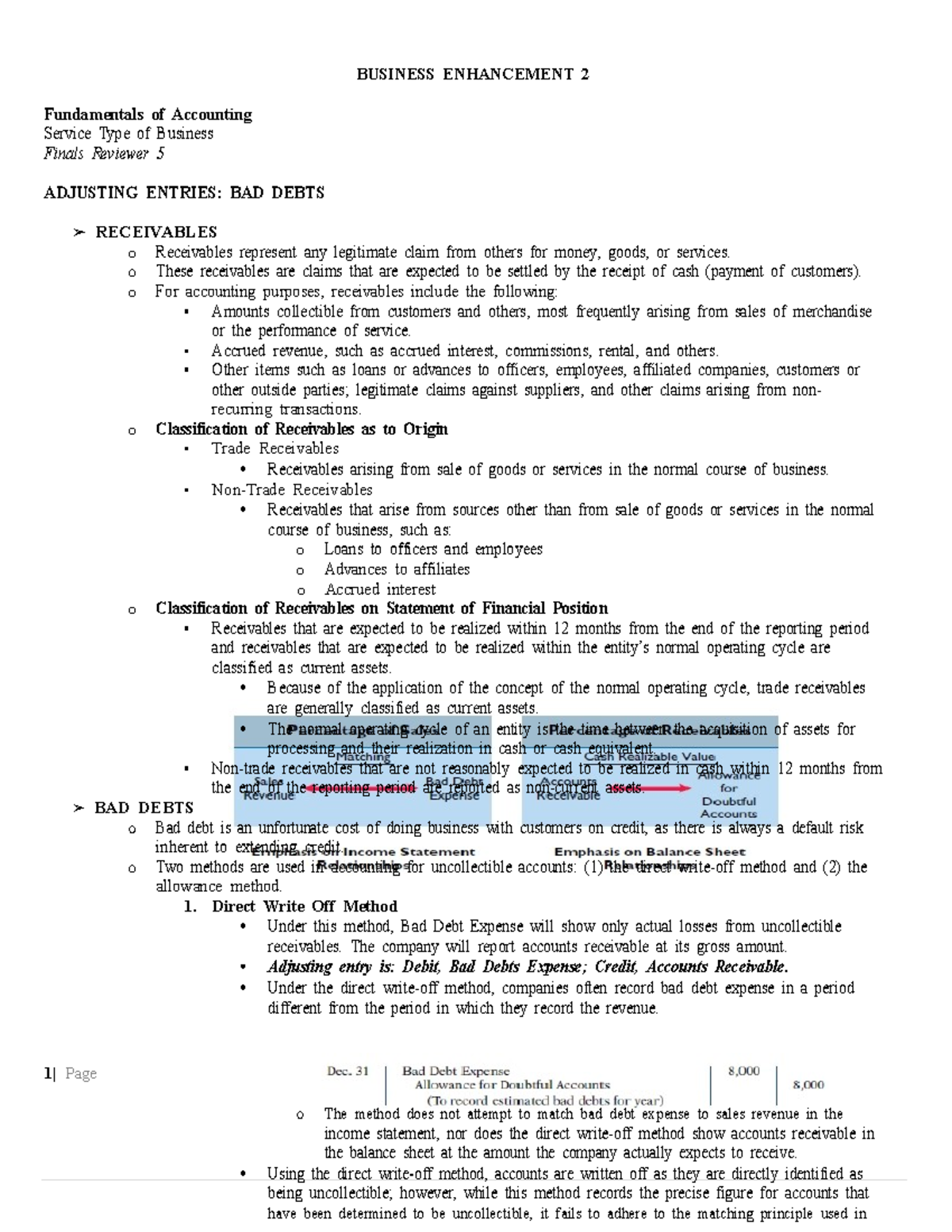 Fundamentals of Accounting Reviewer 10 - BUSINESS ENHANCEMENT 2 ...