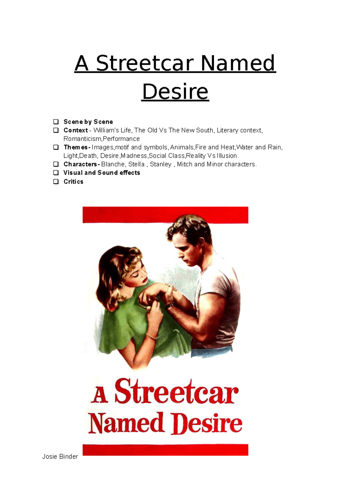 A Streetcar Named Desire - A Streetcar Named Desire Scene by Scene ...