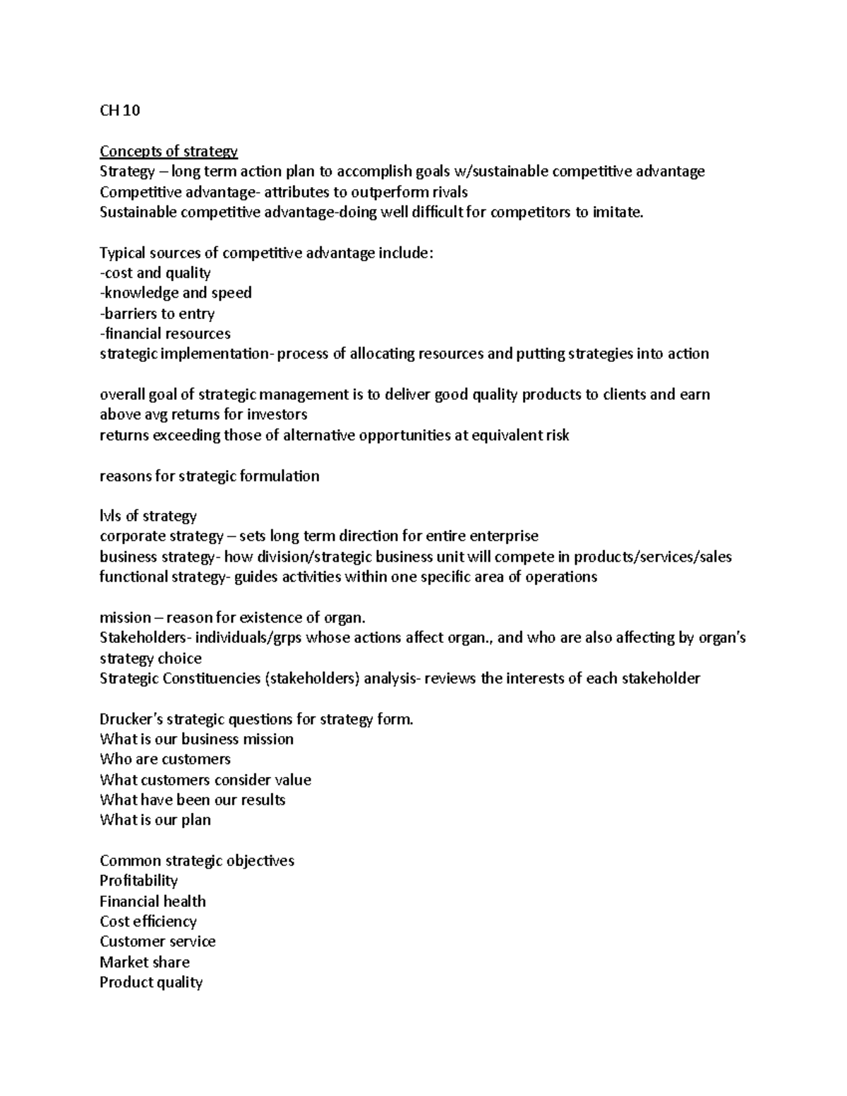 Introduction to Global Management Chapter 10 Notes - CH 10 Concepts of ...