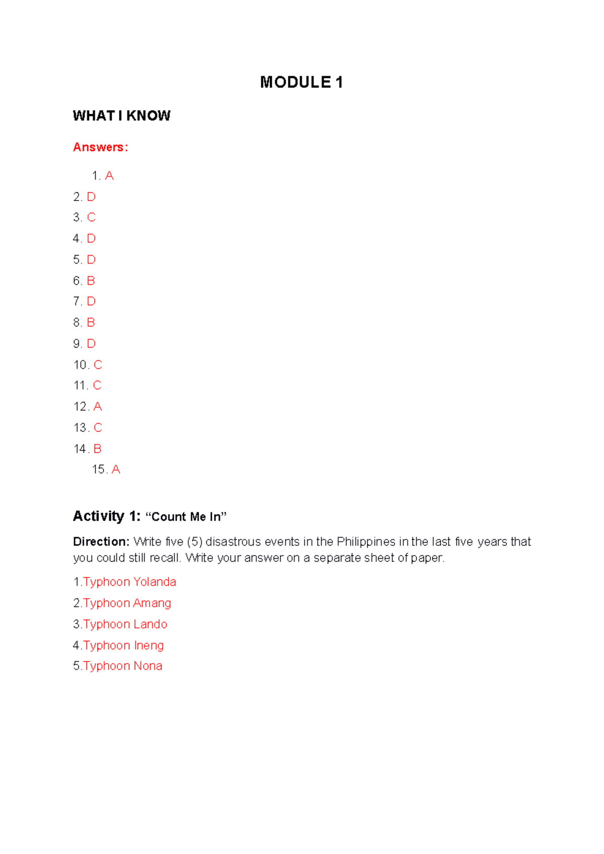 DRRR Module 1 - try this one to improve your academic learning - MODULE ...