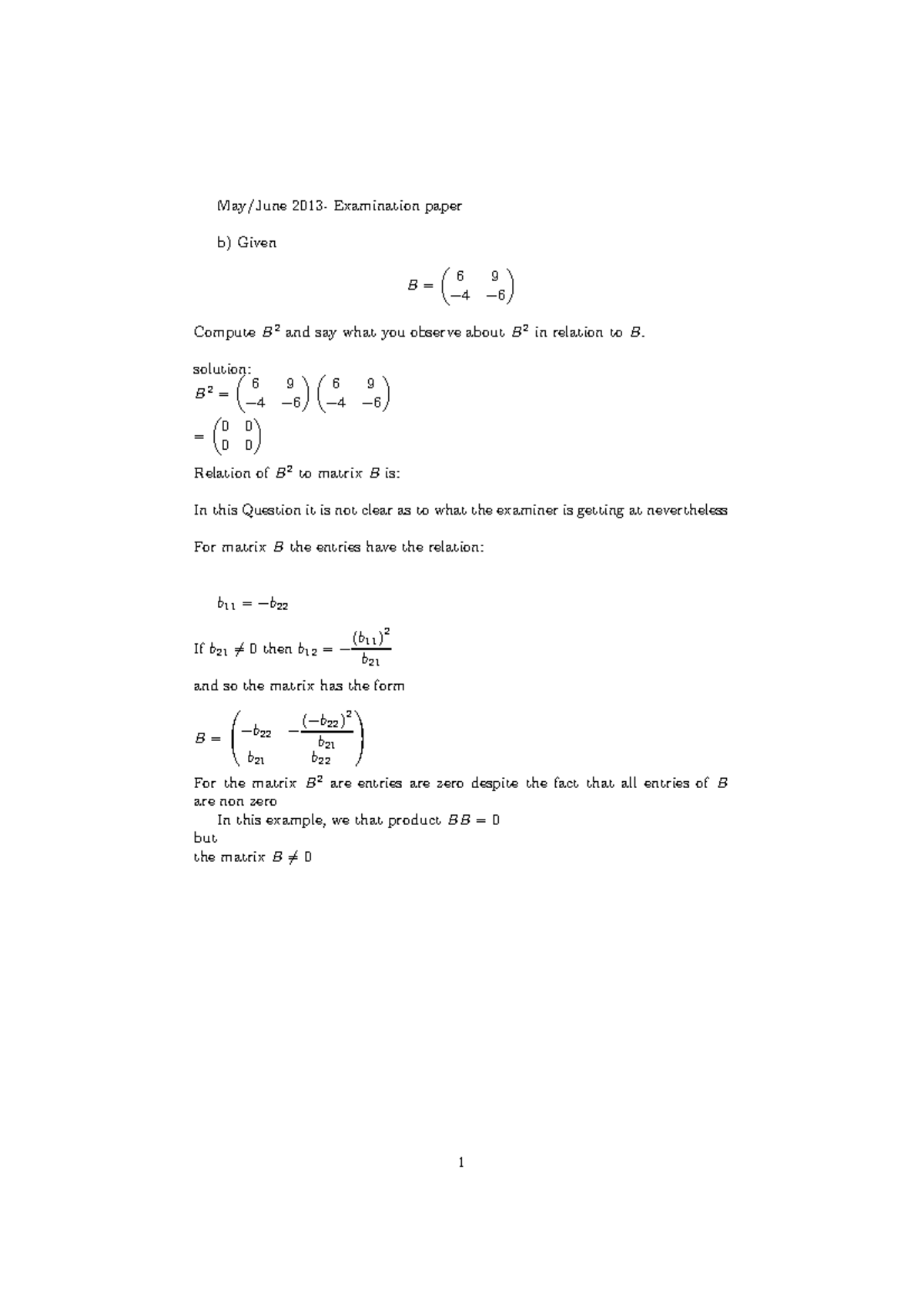 May-June-2013- Question+1continued - May/June 2013- Examination paper b ...