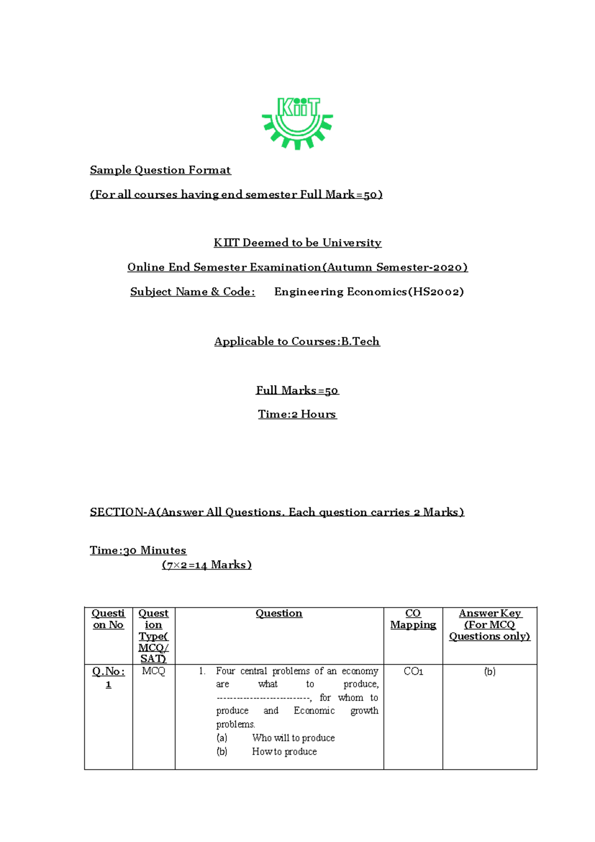 4. Q 2020 - EE practise - Sample Question Format (For all courses ...