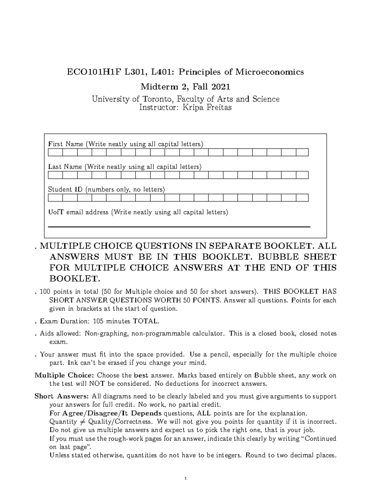 ECO101 Fall 2021 Midterm 2 Short Answer Questions And Solutions   Thumb 1200 1553 