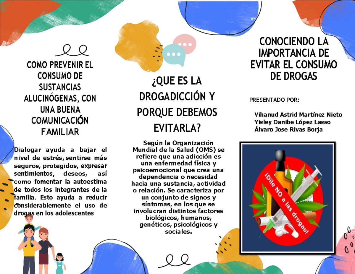 Folleto Sobre La Droga Sadfghjkl Como Prevenir El Consumo De