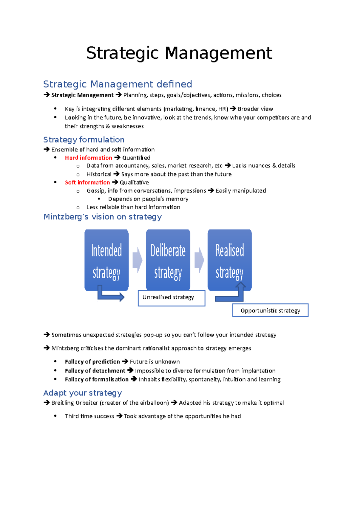 Strategic Management - Studocu