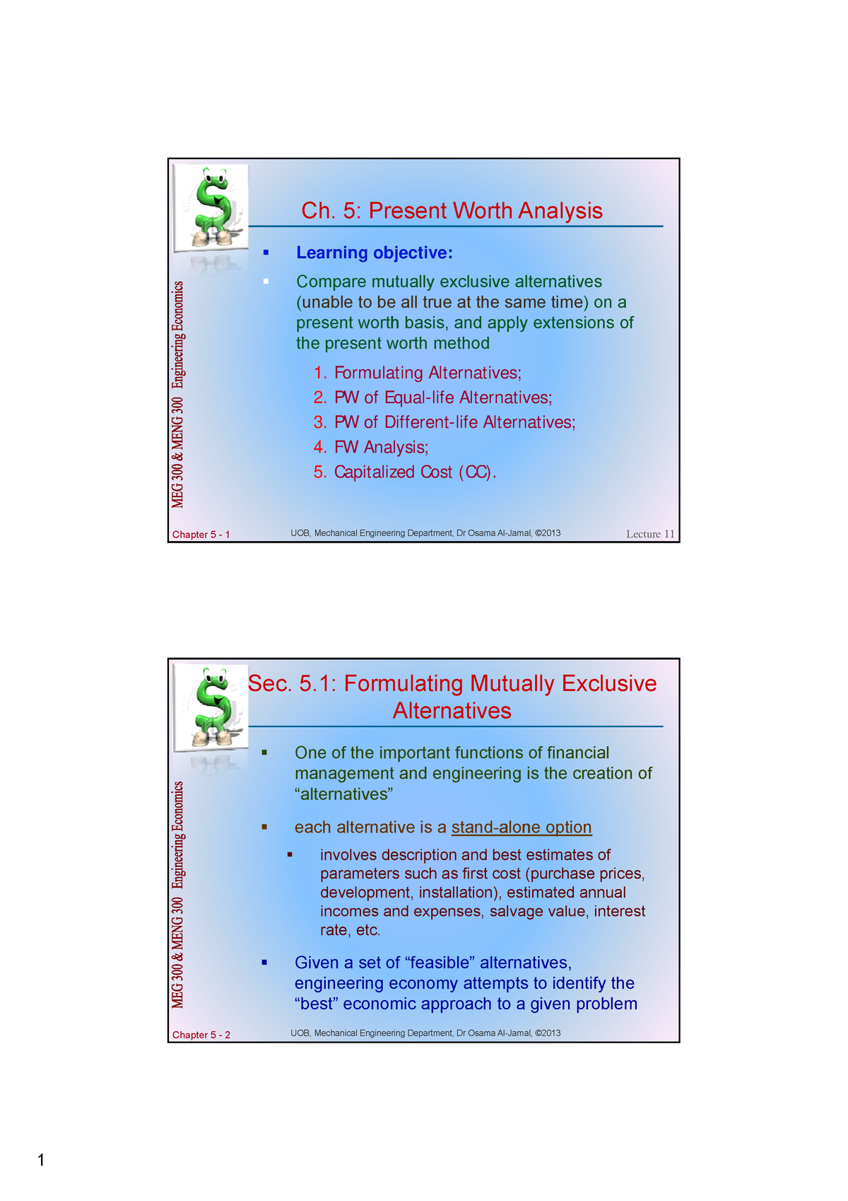 Chapter 5 - Engineering Economy Slides For Engineering Economy Blank ...