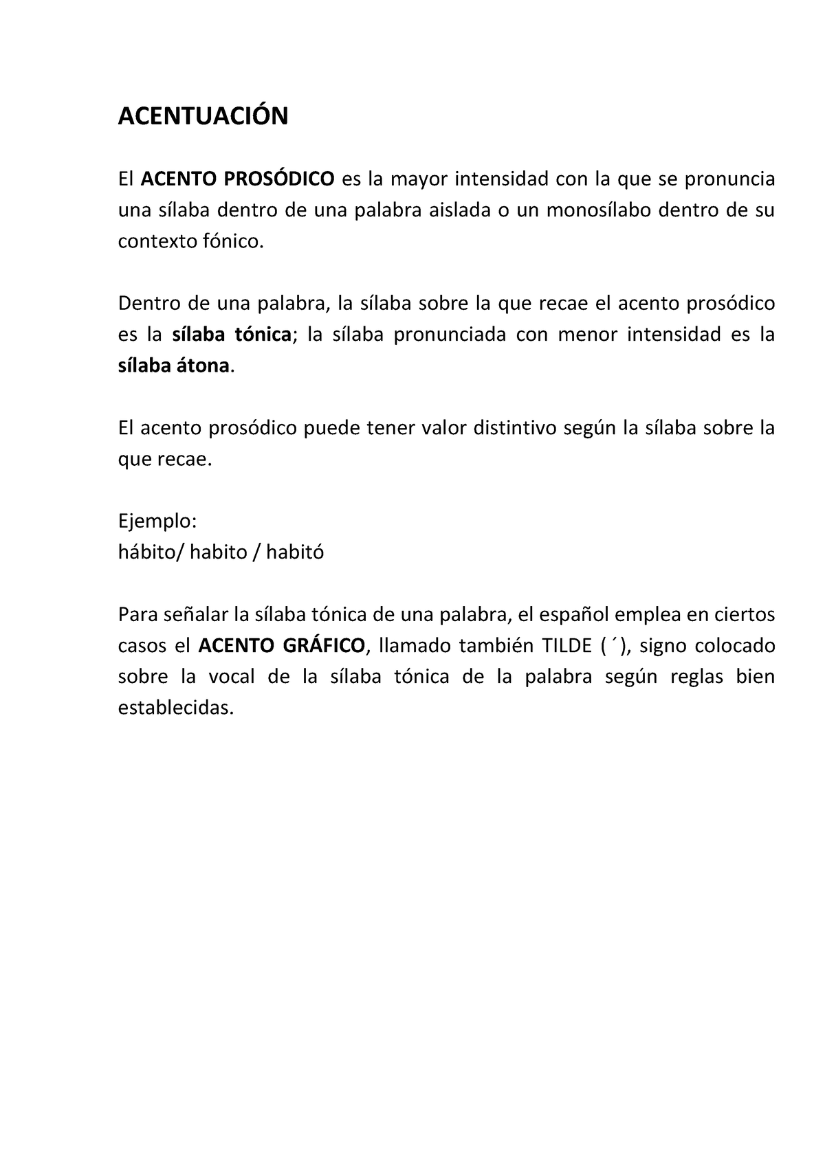 la acentuación reglas de acentuación en español acentuacin el