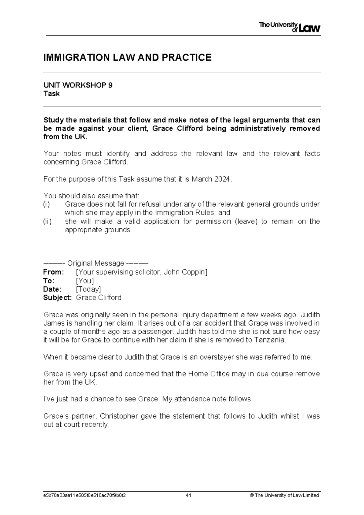 2324 imm ws09 ce02 task t - IMMIGRATION LAW AND PRACTICE UNIT WORKSHOP ...