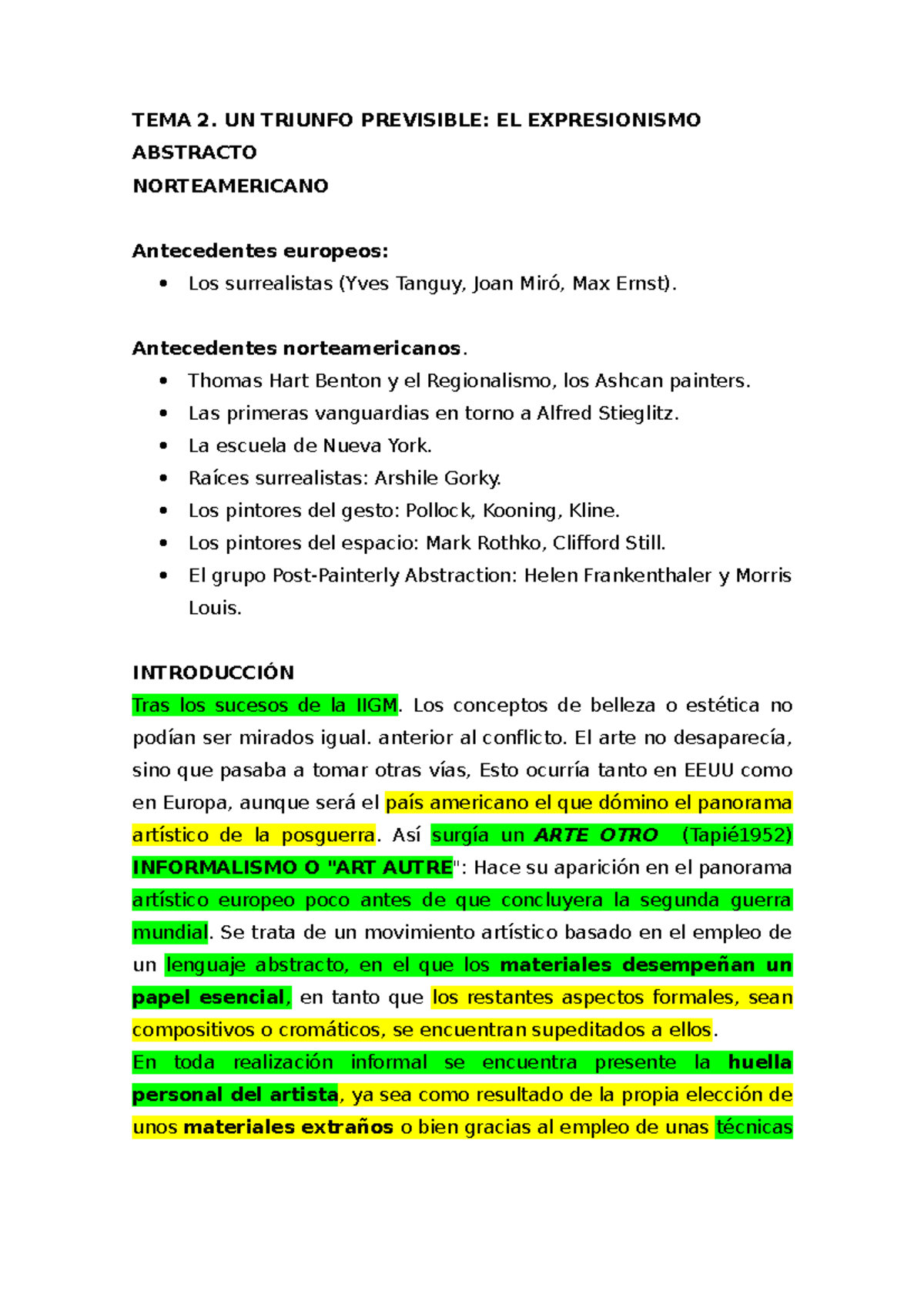 UN TRIUNFO PREVISIBLE: EL EXPRESIONISMO ABSTRACTO NORTEAMERICANO - TEMA ...