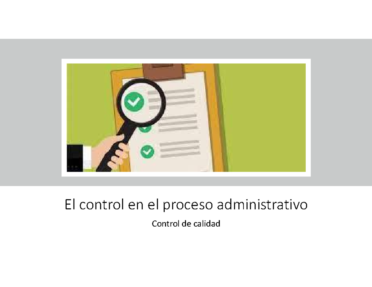 El control en el proceso administrativo - Concurrente Se realiza al ...