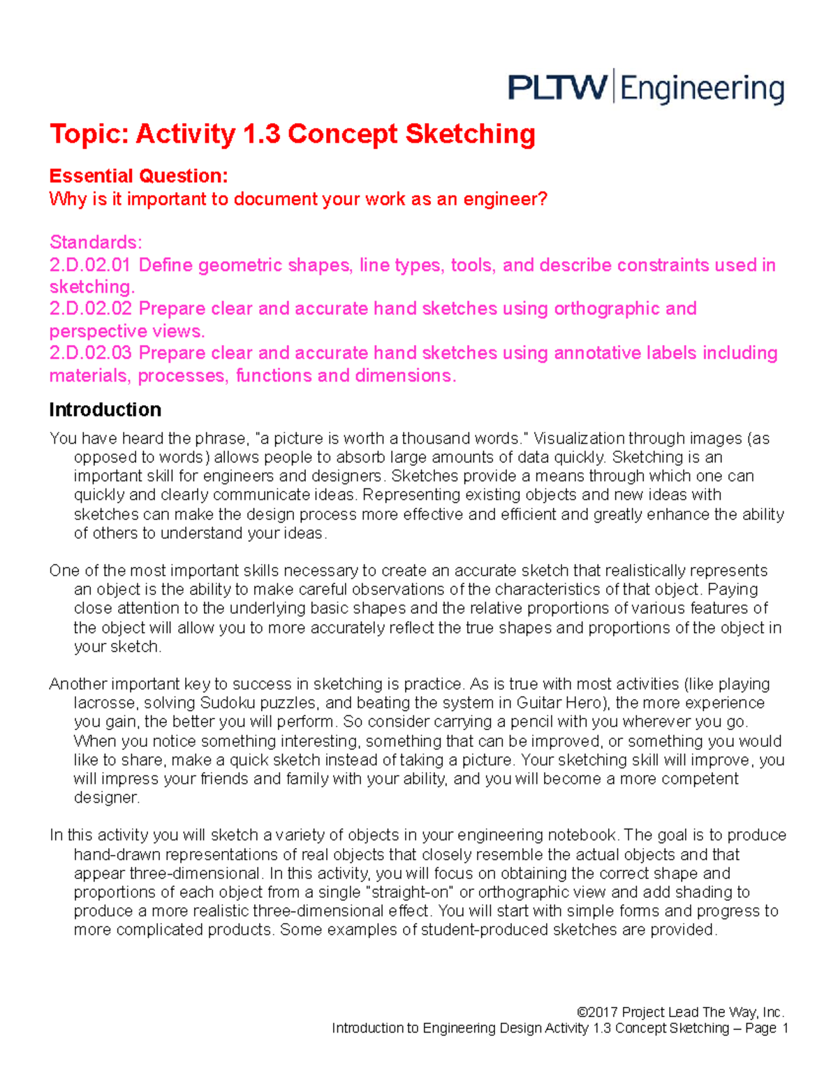 1.3.A Concept Sketching - Topic: Activity 1 Concept Sketching Essential ...