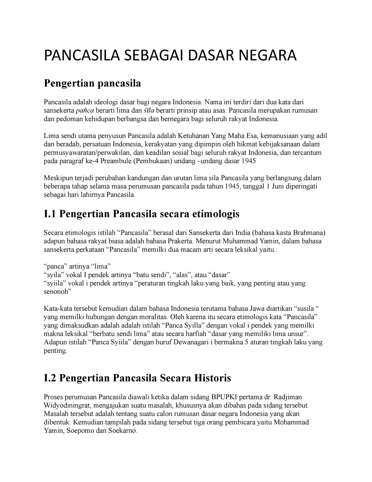 Pancasila Sebagai Dasar Negara - PANCASILA SEBAGAI DASAR NEGARA ...