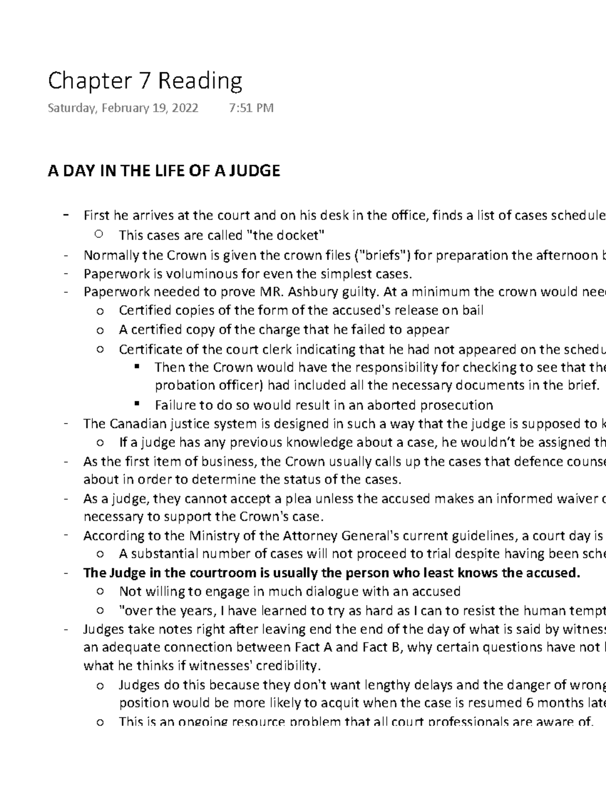 Chapter 7 Reading - 2022 - A DAY IN THE LIFE OF A JUDGE First he ...
