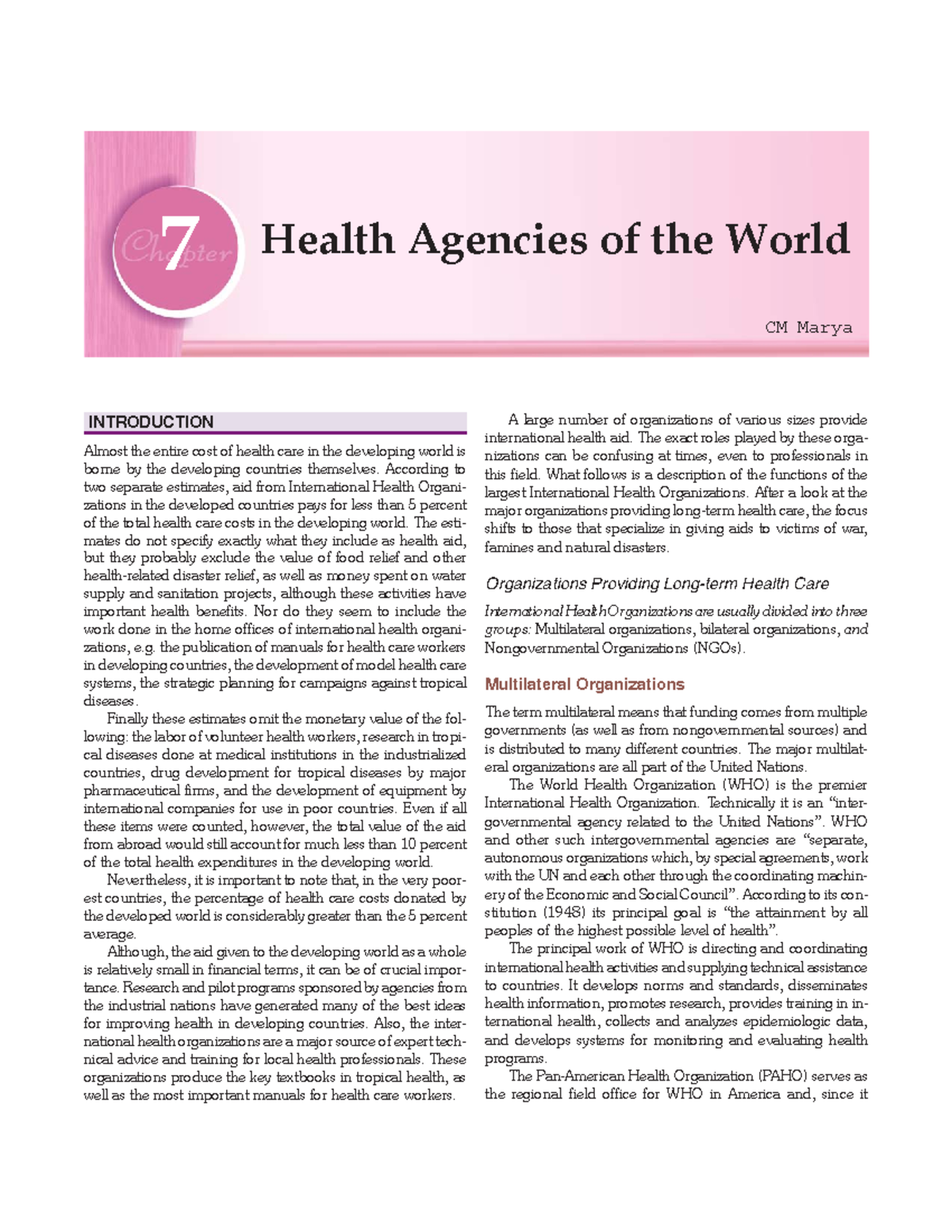 international-health-agencies-name-list-pdf-health-care